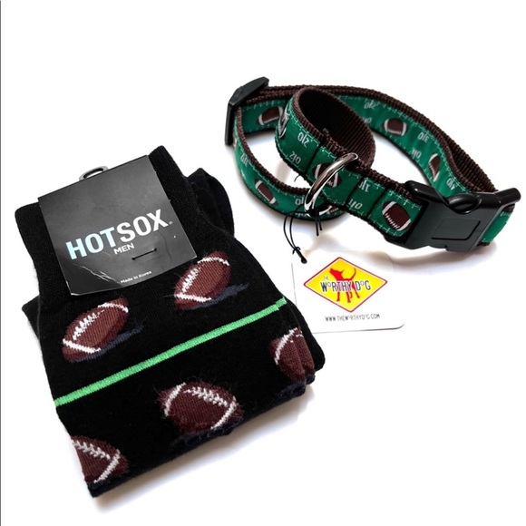 The Worthy Dog XL Football Field Collar and Hotsox - Picture 4 of 4